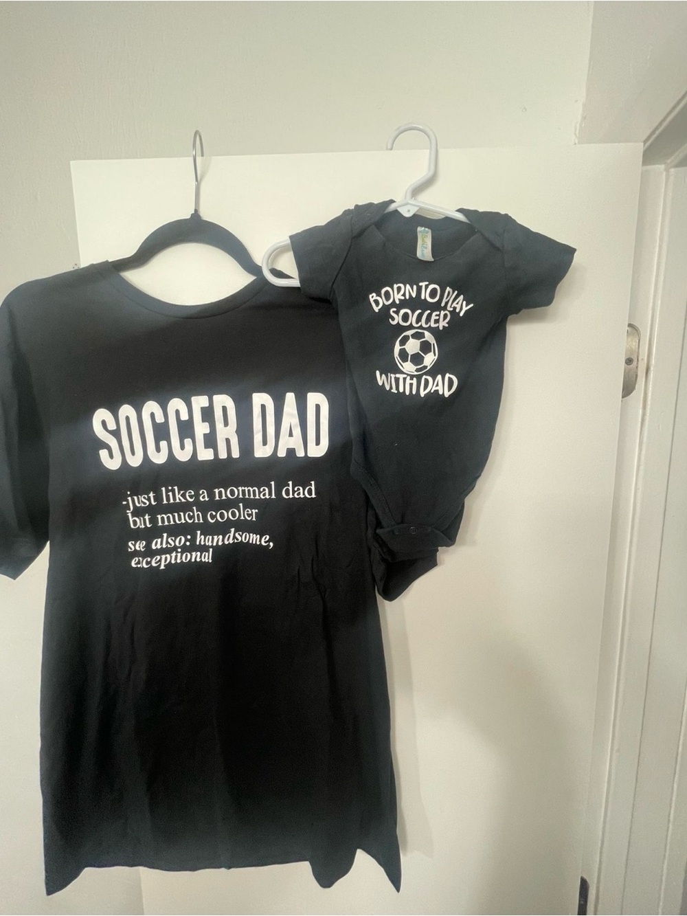 Daddy and Baby Soccer Onesie (never Worn)